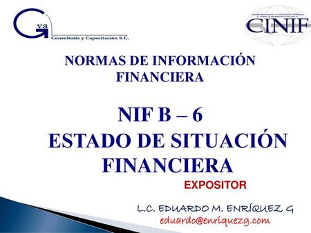NORMAS DE INFORMACIÓN FINANCIERA ESTADO DE SITUACIÓN FINANCIERA