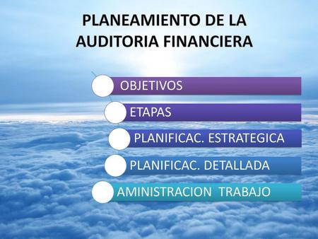 PLANEAMIENTO DE LA AUDITORIA FINANCIERA