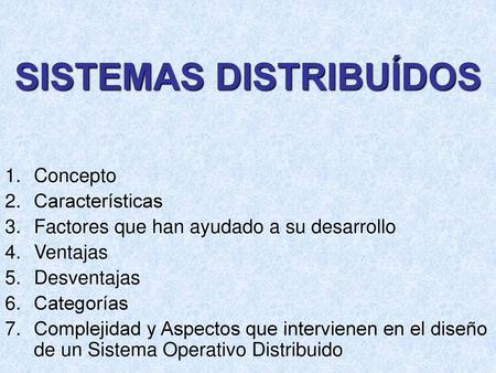 SISTEMAS DISTRIBUÍDOS