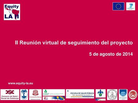 II Reunión virtual de seguimiento del proyecto