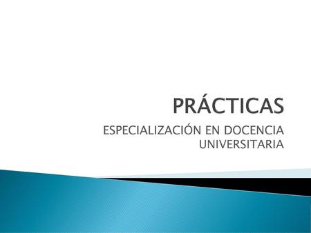 ESPECIALIZACIÓN EN DOCENCIA UNIVERSITARIA