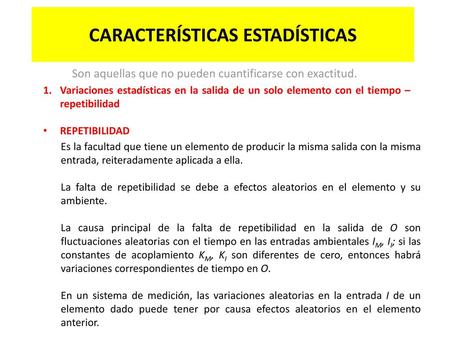 CARACTERÍSTICAS ESTADÍSTICAS
