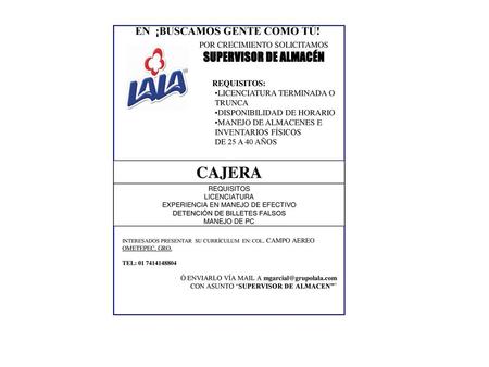 EN ¡BUSCAMOS GENTE COMO TÚ!