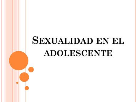 Sexualidad en el adolescente