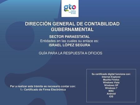 DIRECCIÓN GENERAL DE CONTABILIDAD GUBERNAMENTAL