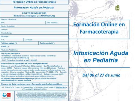 Intoxicación Aguda en Pediatría