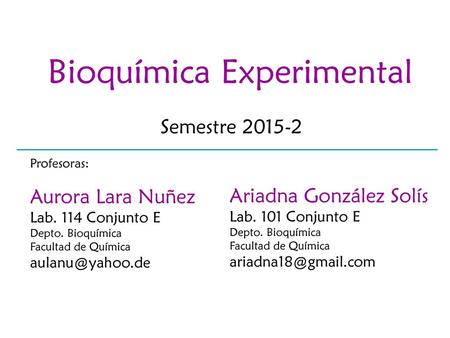 Bioquímica Experimental