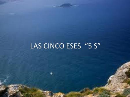 LAS CINCO ESES “5 S”.