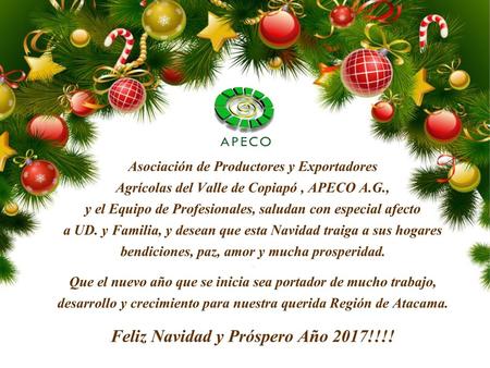 . Feliz Navidad y Próspero Año 2017!!!!