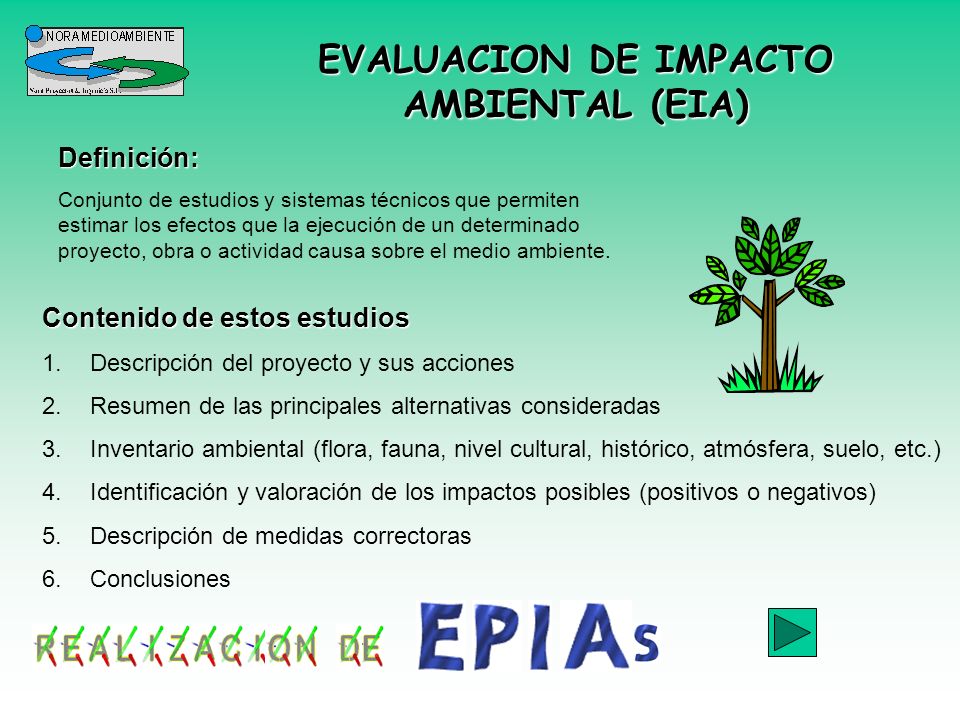 EVALUACION DE IMPACTO AMBIENTAL (EIA) - ppt video online descargar