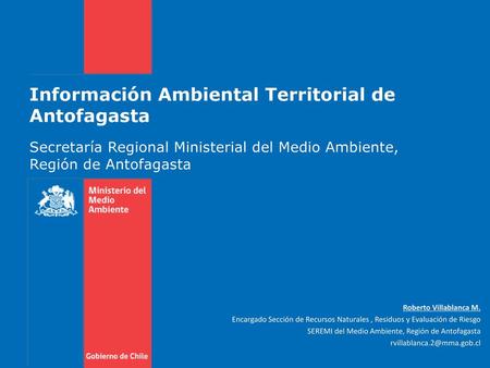 Información Ambiental Territorial de Antofagasta
