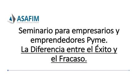 Seminario para empresarios y emprendedores Pyme