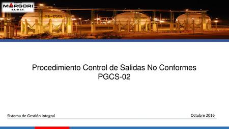 Procedimiento Control de Salidas No Conformes
