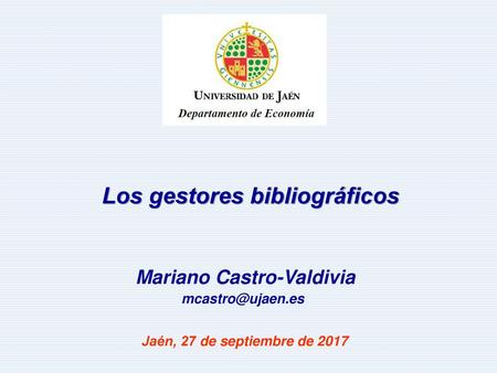 Los gestores bibliográficos