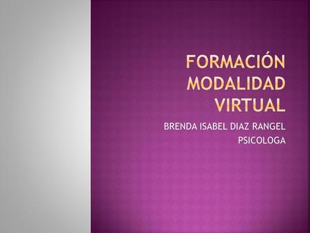 FORMACIÓN MODALIDAD VIRTUAL