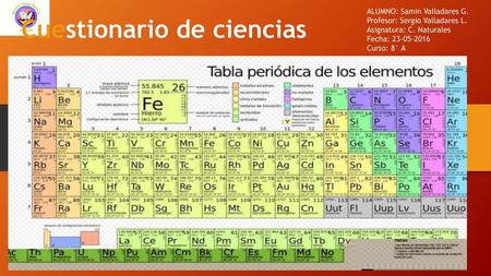 Cuestionario de ciencias