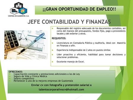 ¡¡GRAN OPORTUNIDAD DE EMPLEO!!