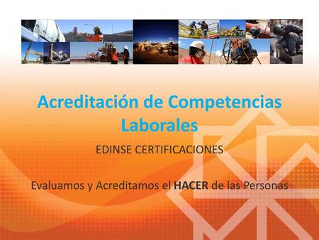 Acreditación de Competencias Laborales