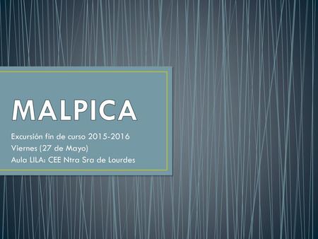 MALPICA Excursión fin de curso Viernes (27 de Mayo)