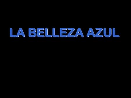 LA BELLEZA AZUL.