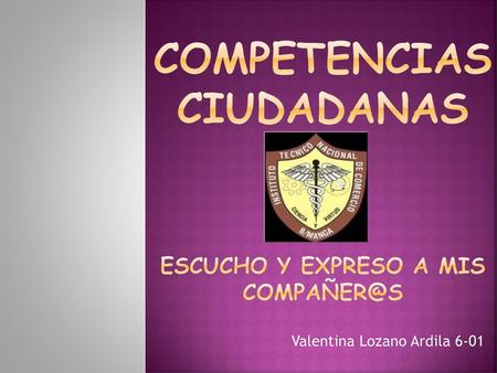 COMPETENCIAS CIUDADANAS ESCUCHO Y EXPRESO A MIS