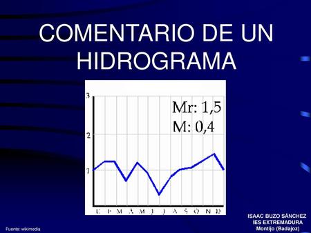 COMENTARIO DE UN HIDROGRAMA