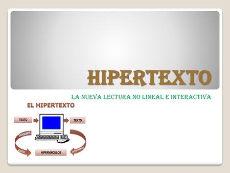 LA NUEVA LECTURA NO LINEAL E INTERACTIVA