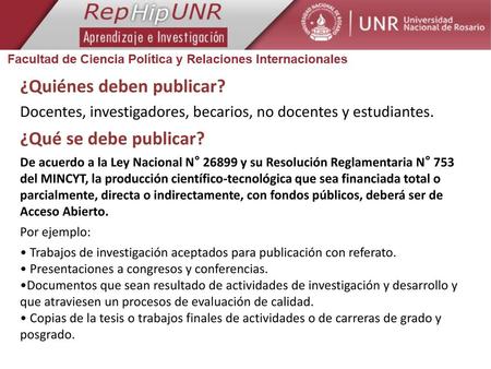 ¿Quiénes deben publicar?