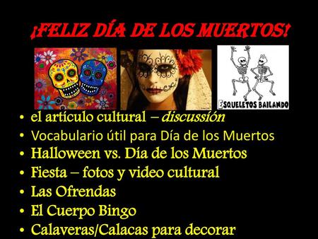 ¡Feliz día de los Muertos!