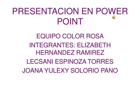PRESENTACION EN POWER POINT