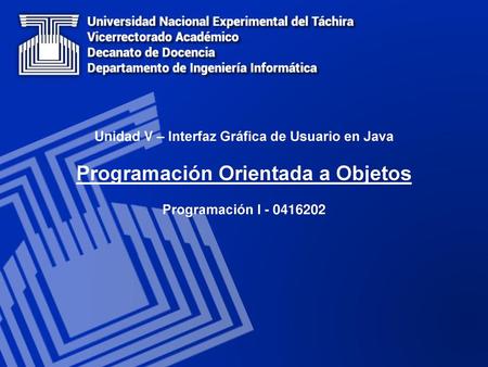 Programación Orientada a Objetos
