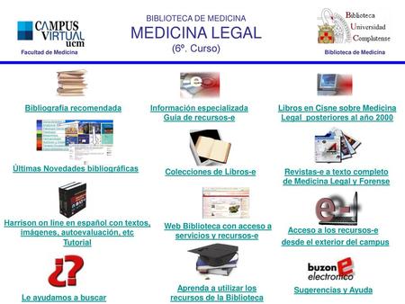 Información especializada Guía de recursos-e Bibliografía recomendada