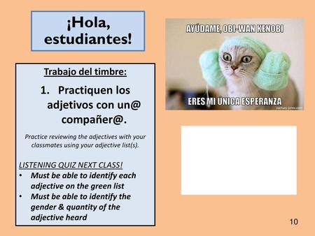 Practiquen los adjetivos con