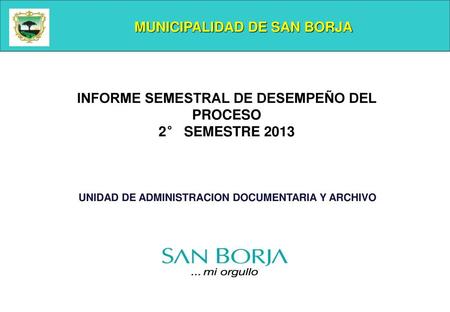 MUNICIPALIDAD DE SAN BORJA