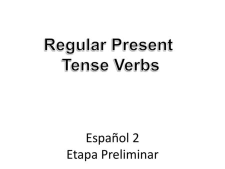 Español 2 Etapa Preliminar