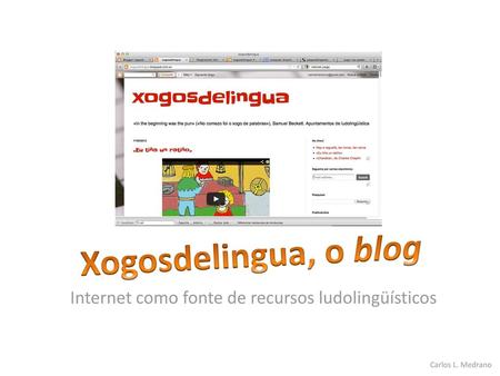 Internet como fonte de recursos ludolingüísticos