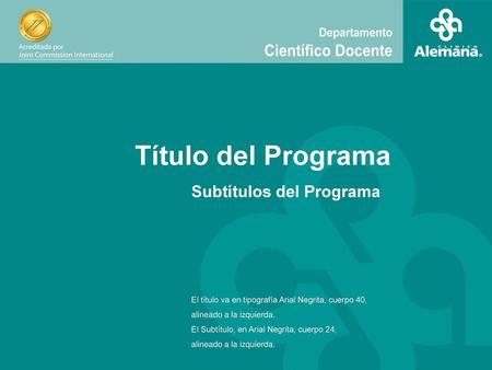 Título del Programa Subtítulos del Programa