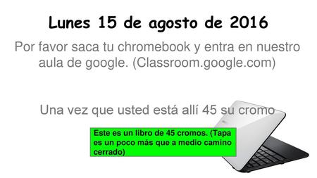 Una vez que usted está allí 45 su cromo