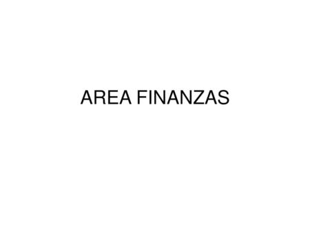 AREA FINANZAS.