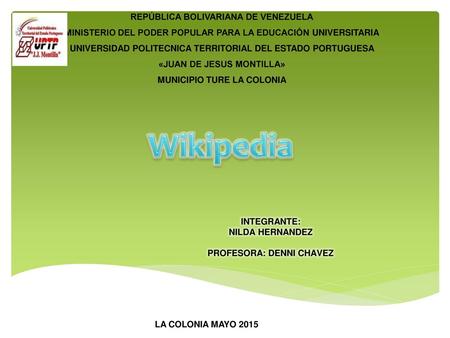 Wikipedia REPÚBLICA BOLIVARIANA DE VENEZUELA