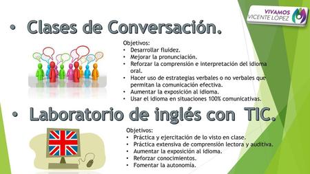 Clases de Conversación. Laboratorio de inglés con TIC.