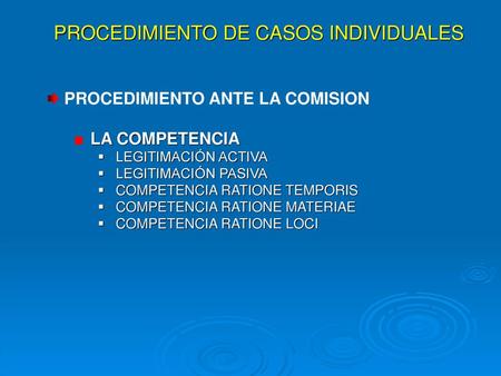 PROCEDIMIENTO DE CASOS INDIVIDUALES