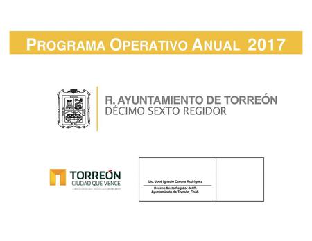 PROGRAMA OPERATIVO ANUAL 2017