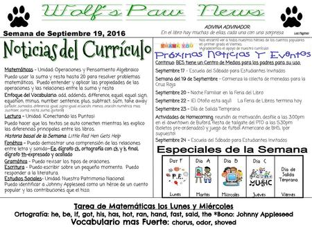 Noticias del Currículo