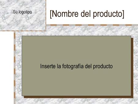 Inserte la fotografía del producto