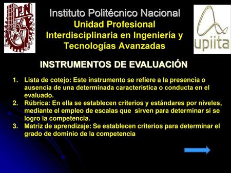 INSTRUMENTOS DE EVALUACIÓN
