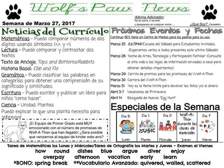 Noticias del Currículo