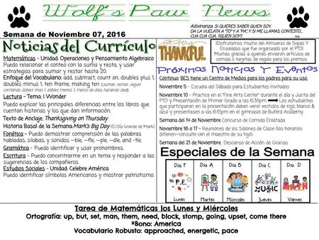 Noticias del Currículo