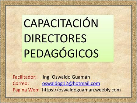 DIRECTORES PEDAGÓGICOS