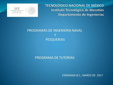 PROGRAMAS DE INGENIERIA NAVAL